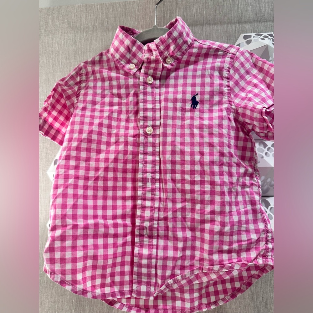 Ralph Lauren button down gingham shirt